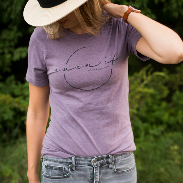 even if Tee in Heather Purple - 10% of proceeds to Charity: Water!