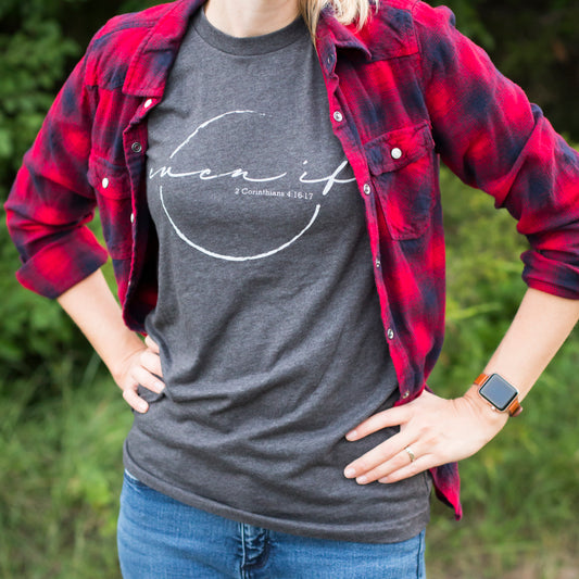 even if Tee in Heather Charcoal - 10% of proceeds to Charity: Water!
